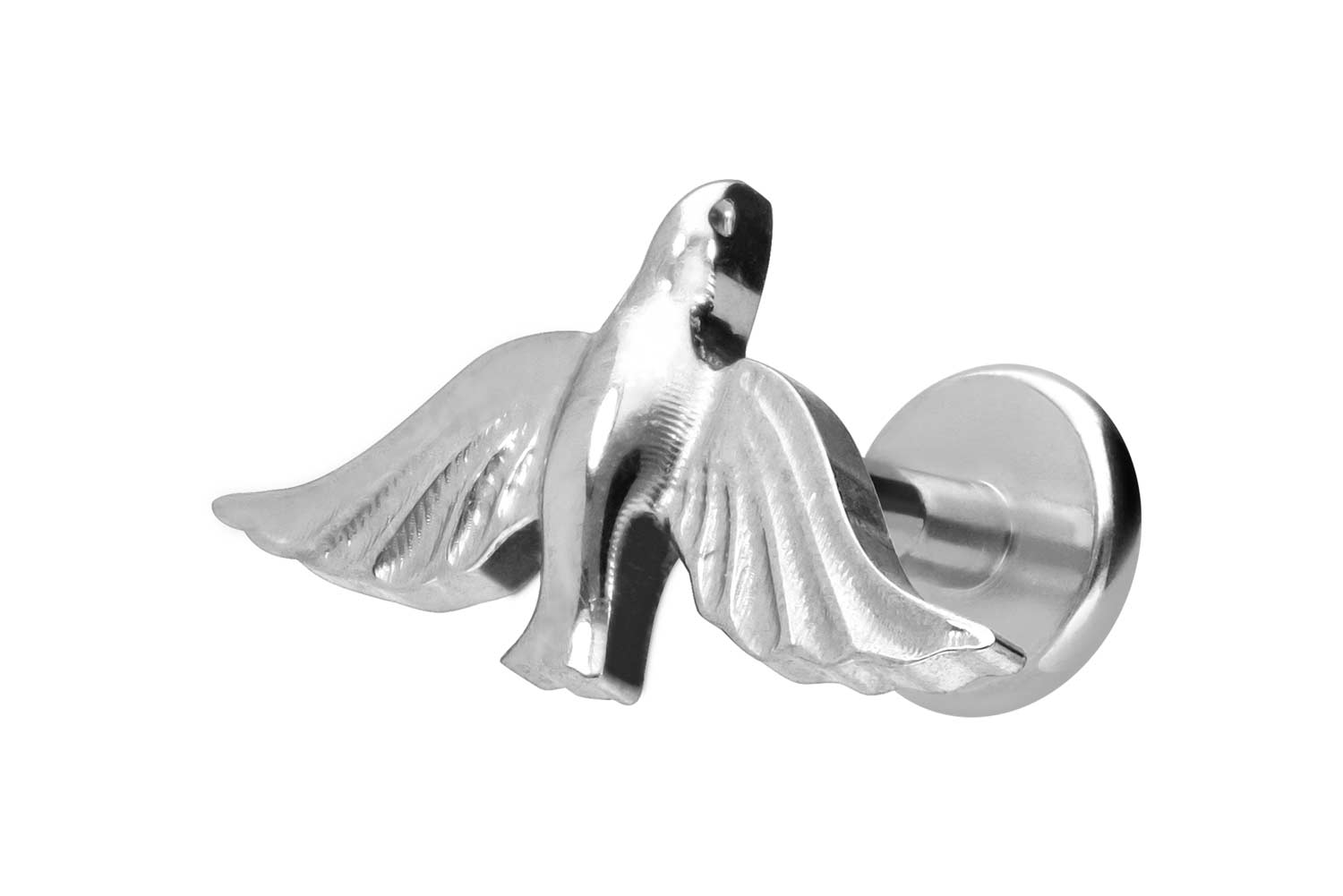 Titan Labret Piercing mit Innengewinde TAUBE